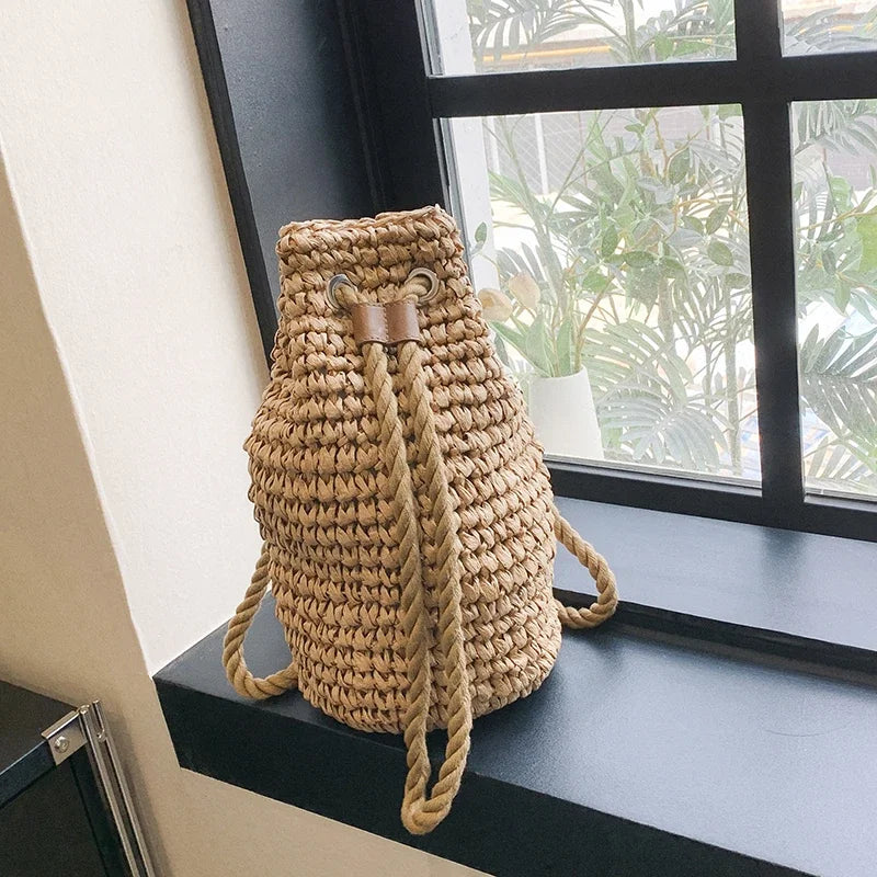 Straw Large Capacity Backpack