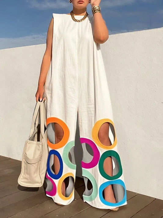 Rainbow Wide Leg Jumpsuit