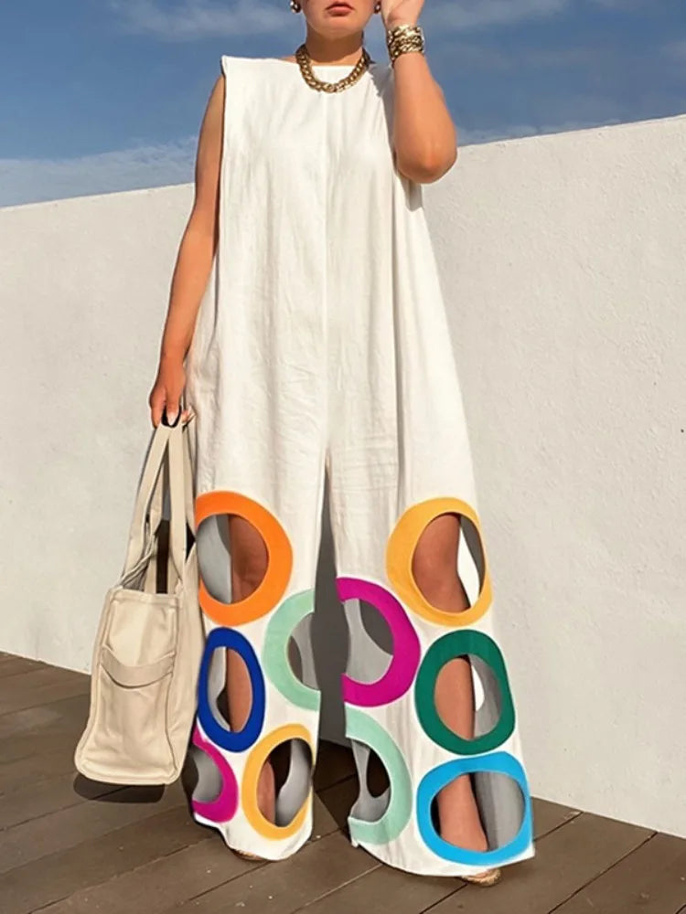 Rainbow Wide Leg Jumpsuit