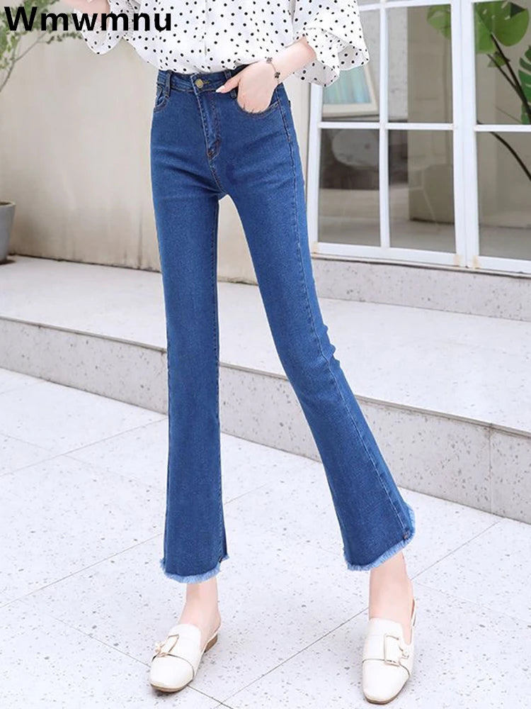 Slim Flare Ankle Jeans