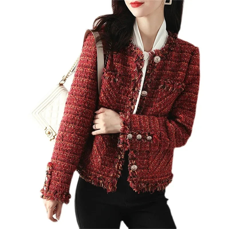 Red Tweed Short Coat
