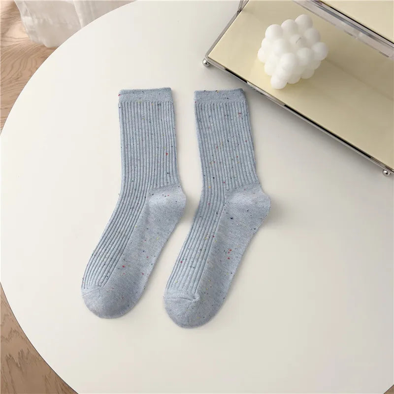 New Socks For Women Long Spring Breathable Casual Colorful Socks Female Japanese Fashion Girls Pile Socks Comfort Soft