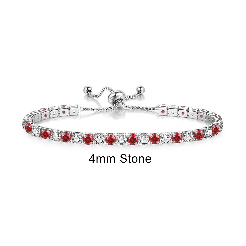 Rainbow Zircon Tennis Bracelet