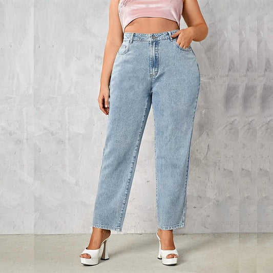 Stretch Straight Denim Jeans