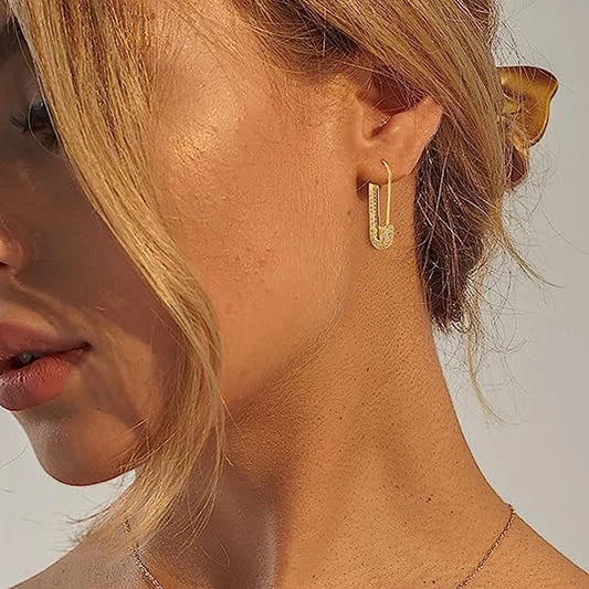 Paper Clip Hoop Earrings