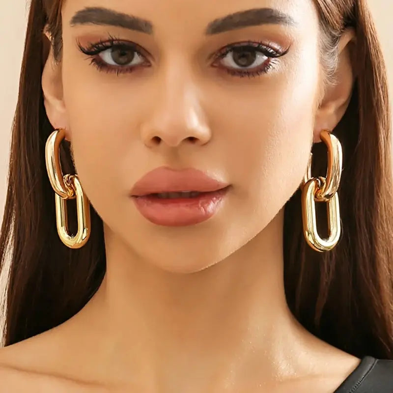 U Shape Hoop Earrings