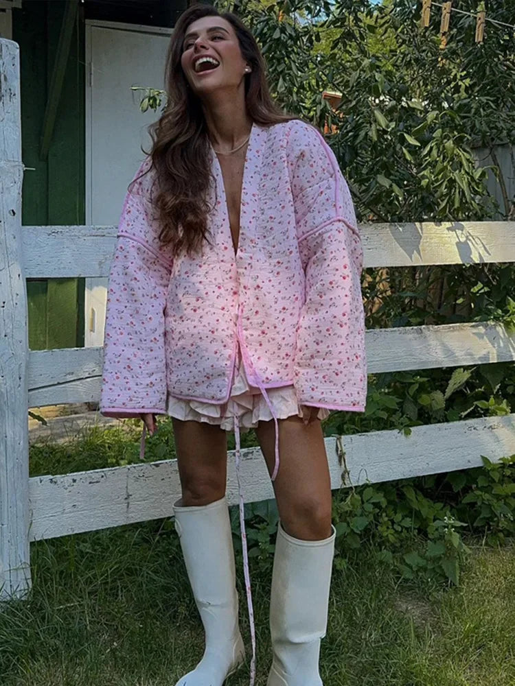 Floral Padded Cotton Jacket