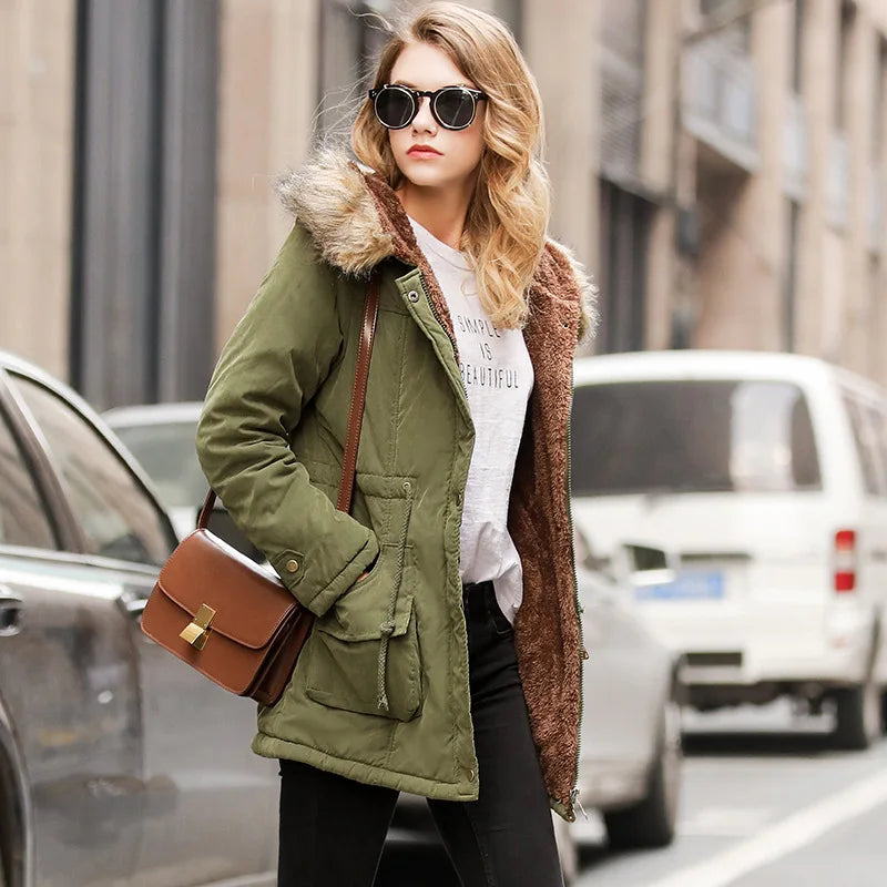 Thickened Hooded Winter Parka