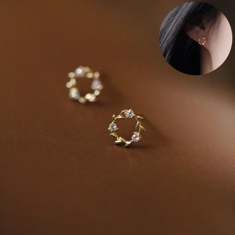 Gold Plated Zircon Studs
