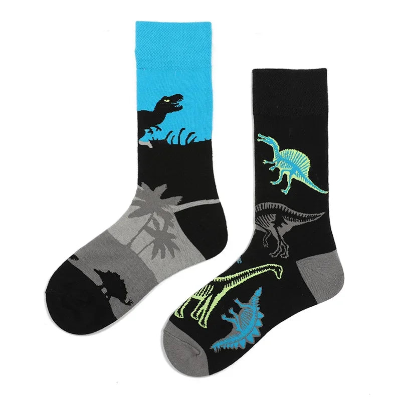1Pair Man Women Socks Original AB Tide Socks Medium High Tube Colorful Socks Flowers Fruits Candy Cake Cotton Socks Unisex Socks