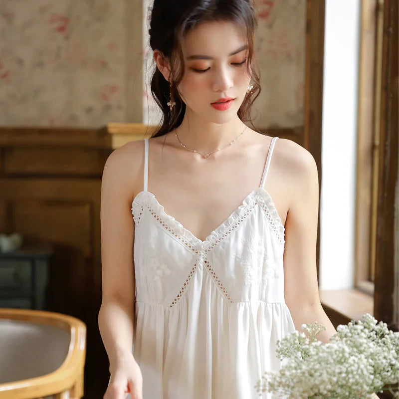 Embroidered Lace Princess Nightdress