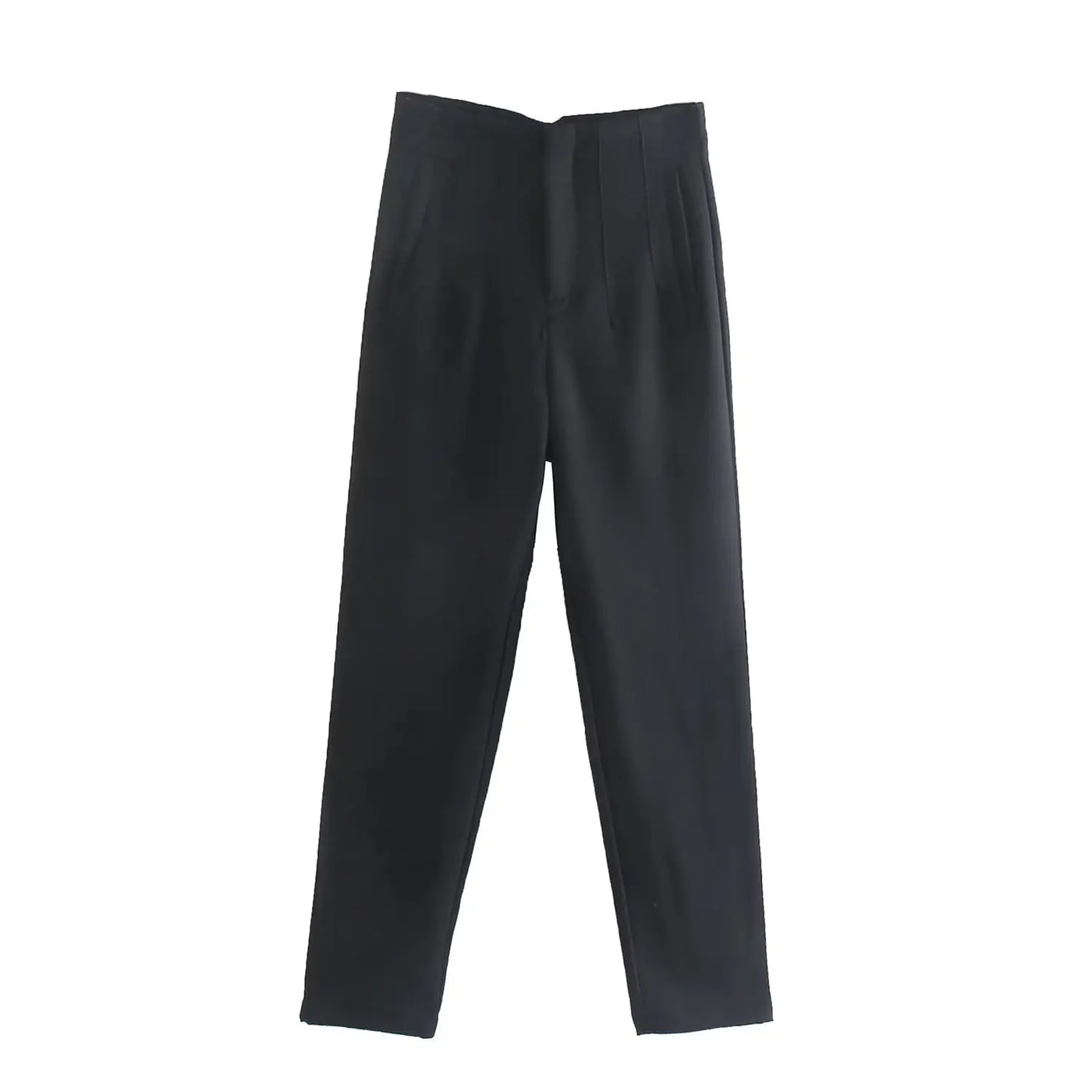 Front Zipper Straight Pants