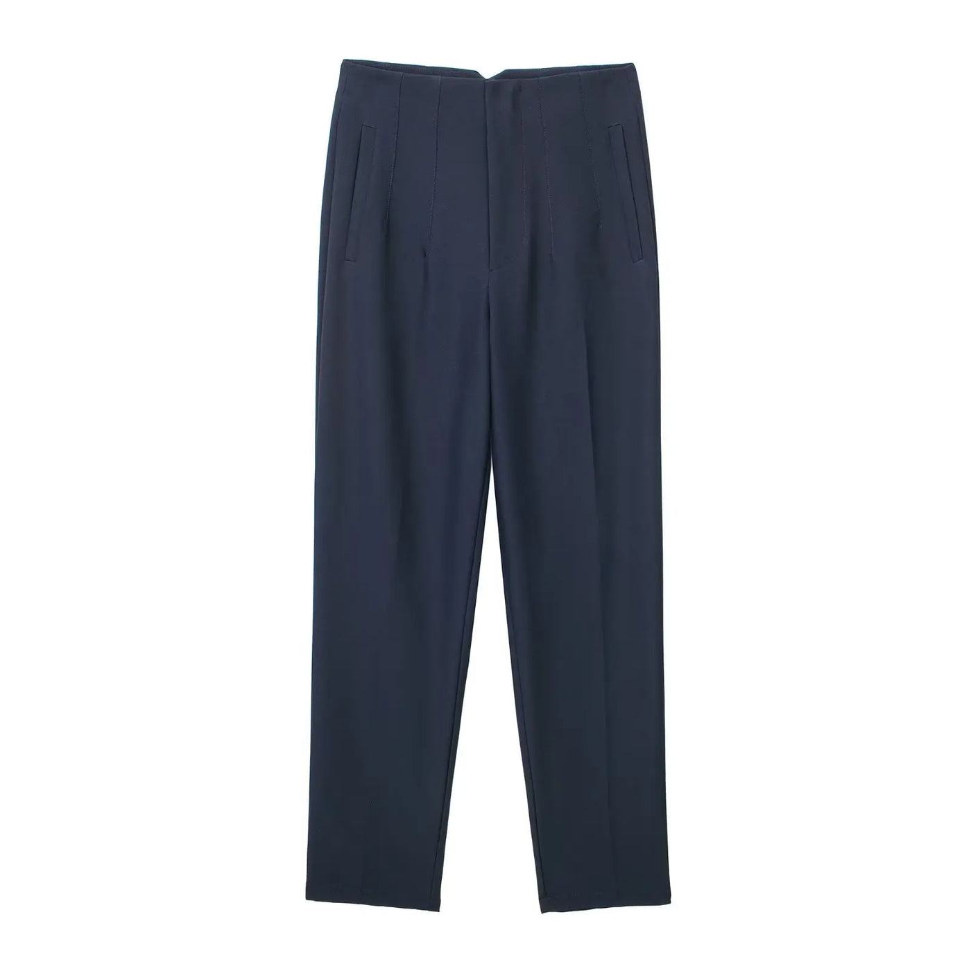 Front Zipper Straight Pants