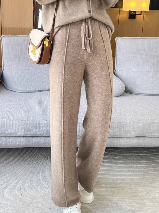 Knitted Wide Leg Pants
