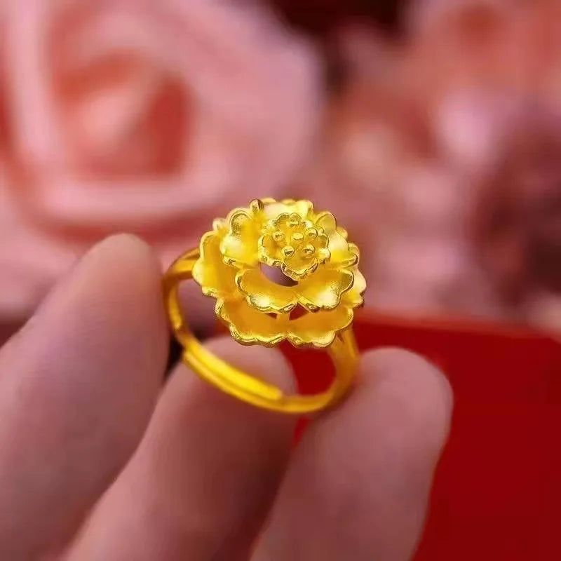 24K Blooming Flower Ring