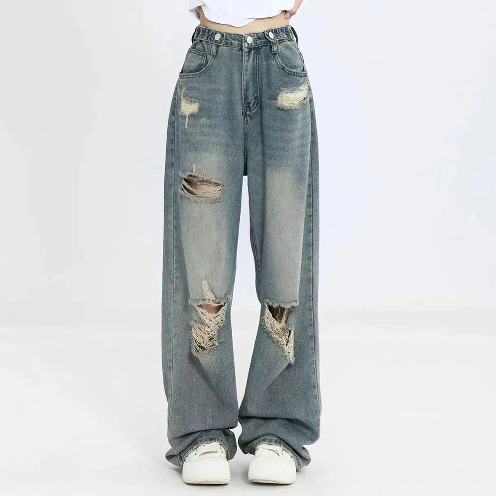 Ripped High Waist Jeans