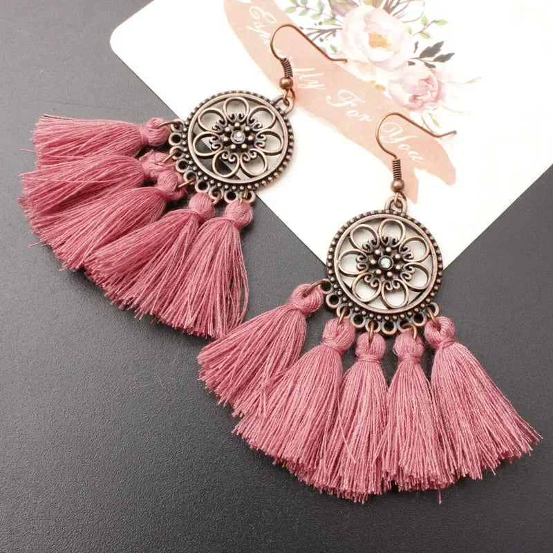 Bohemian Tassel Drop Earrings