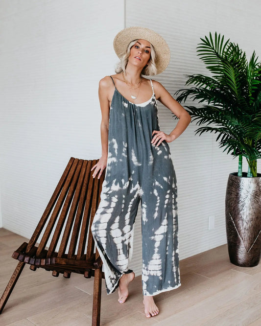 Suspender Wide Leg Jumpsuit