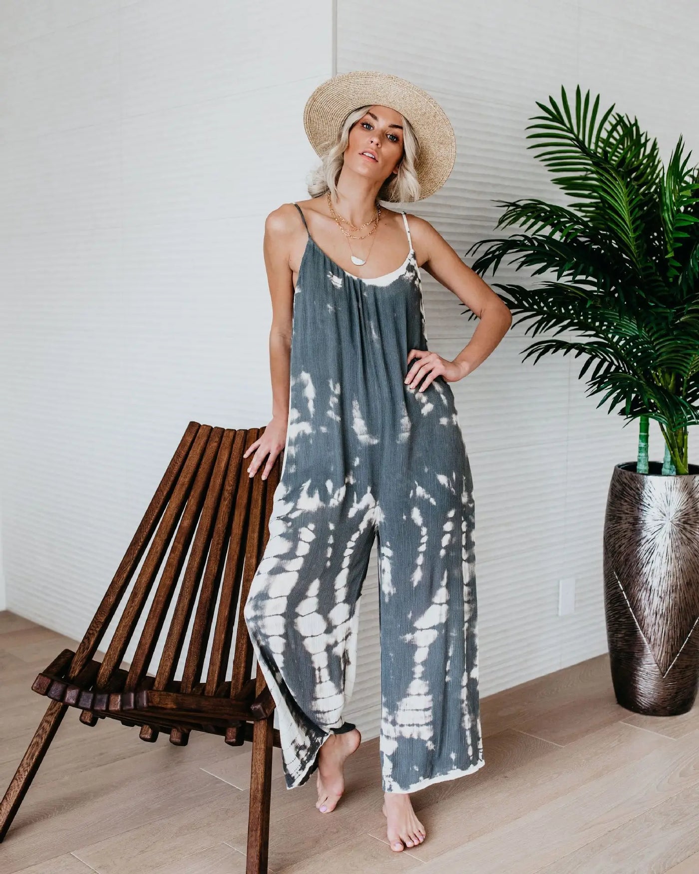 Suspender Wide Leg Jumpsuit