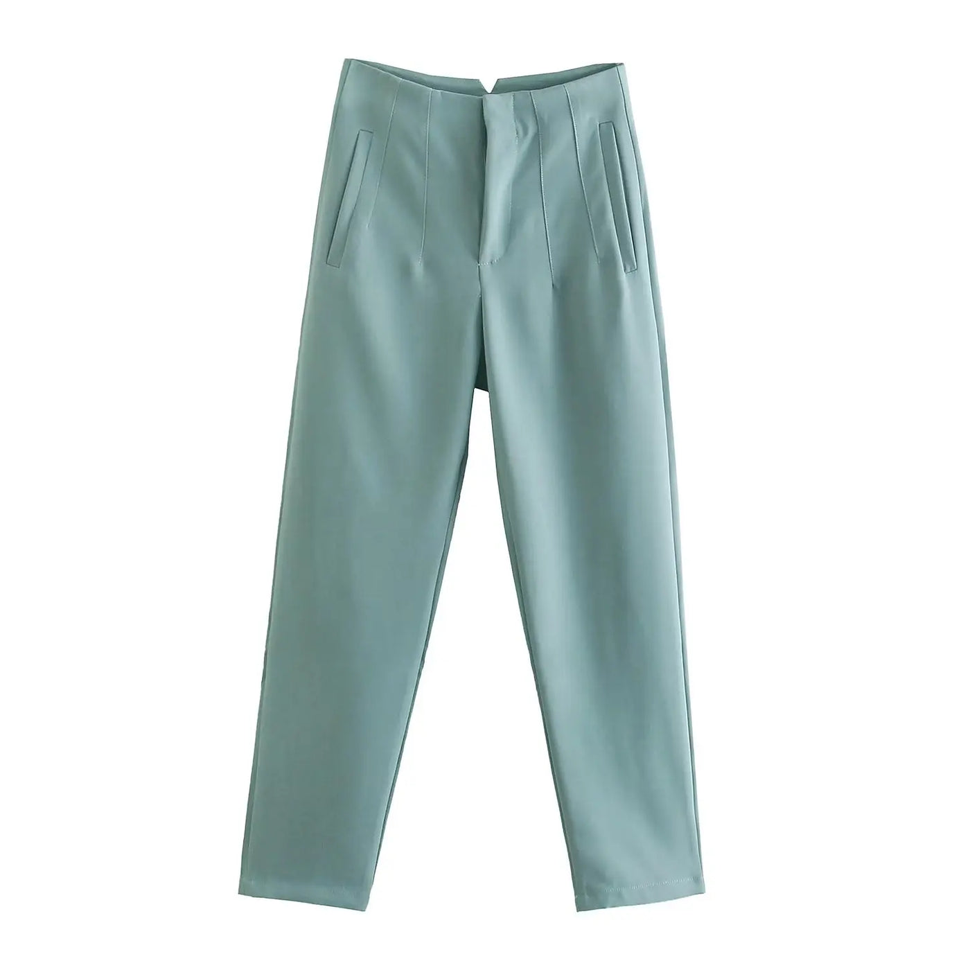 Front Zipper Straight Pants