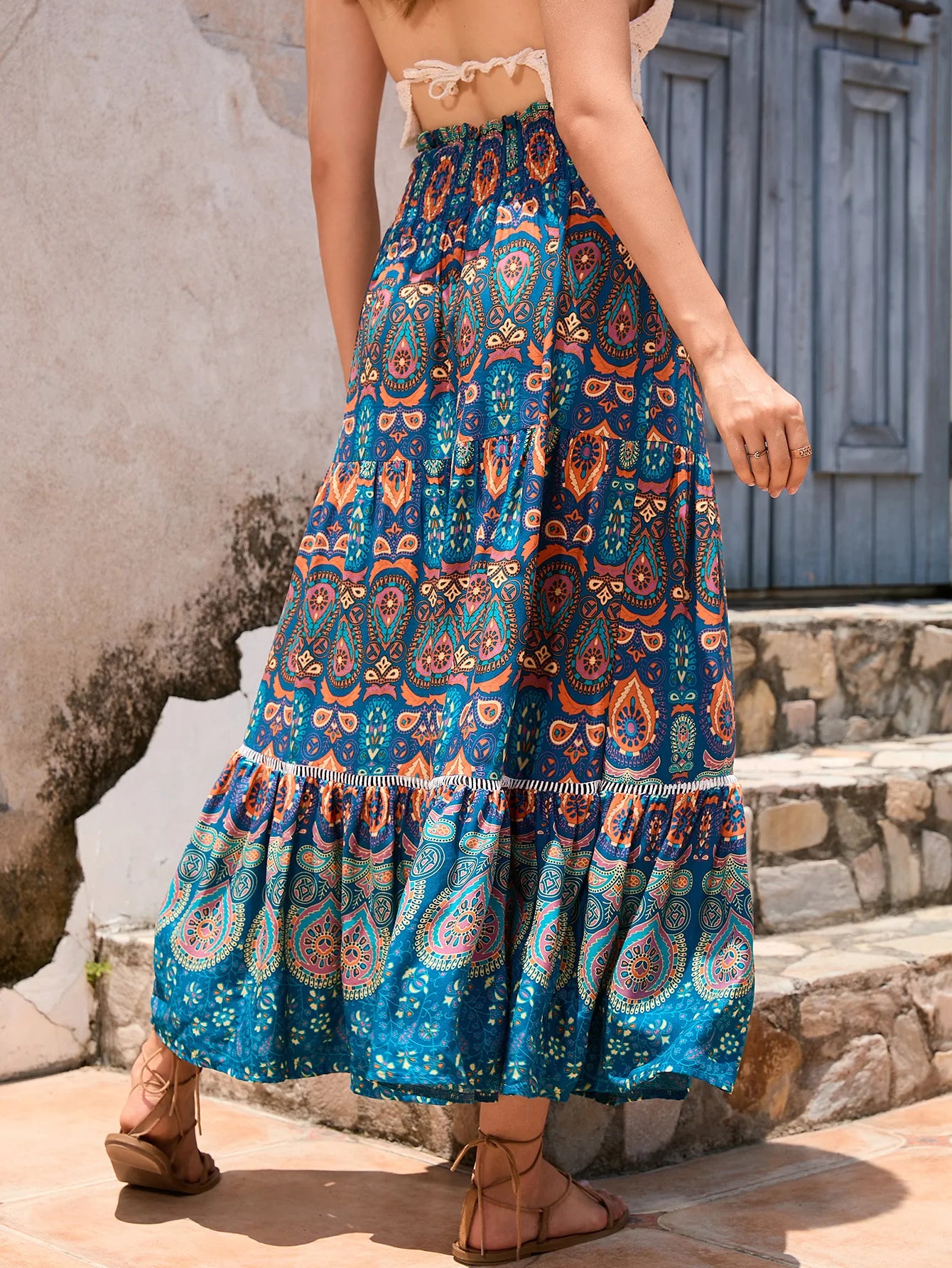 Bohemian Printed Travel Skirt