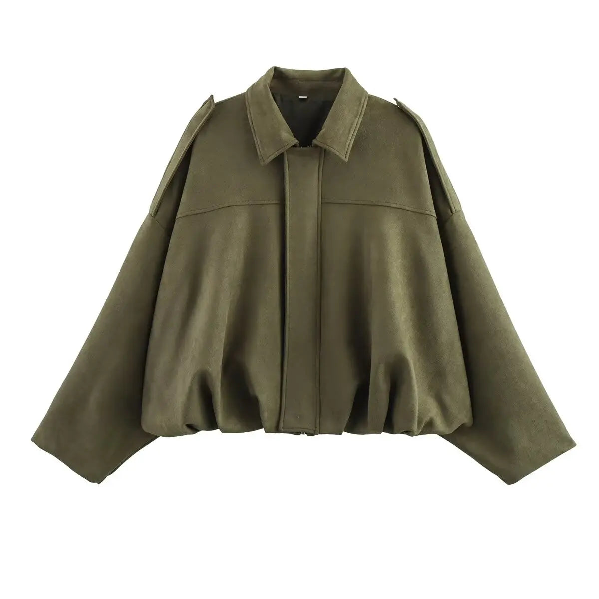 Suede Textured Bomber Jacket