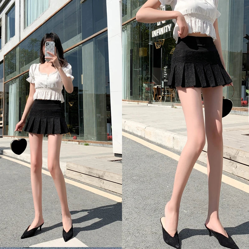 Lace High-Waist Mini Skirt