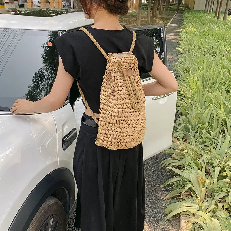 Straw Large Capacity Backpack