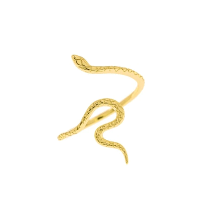 Adjustable Snake Silver Ring