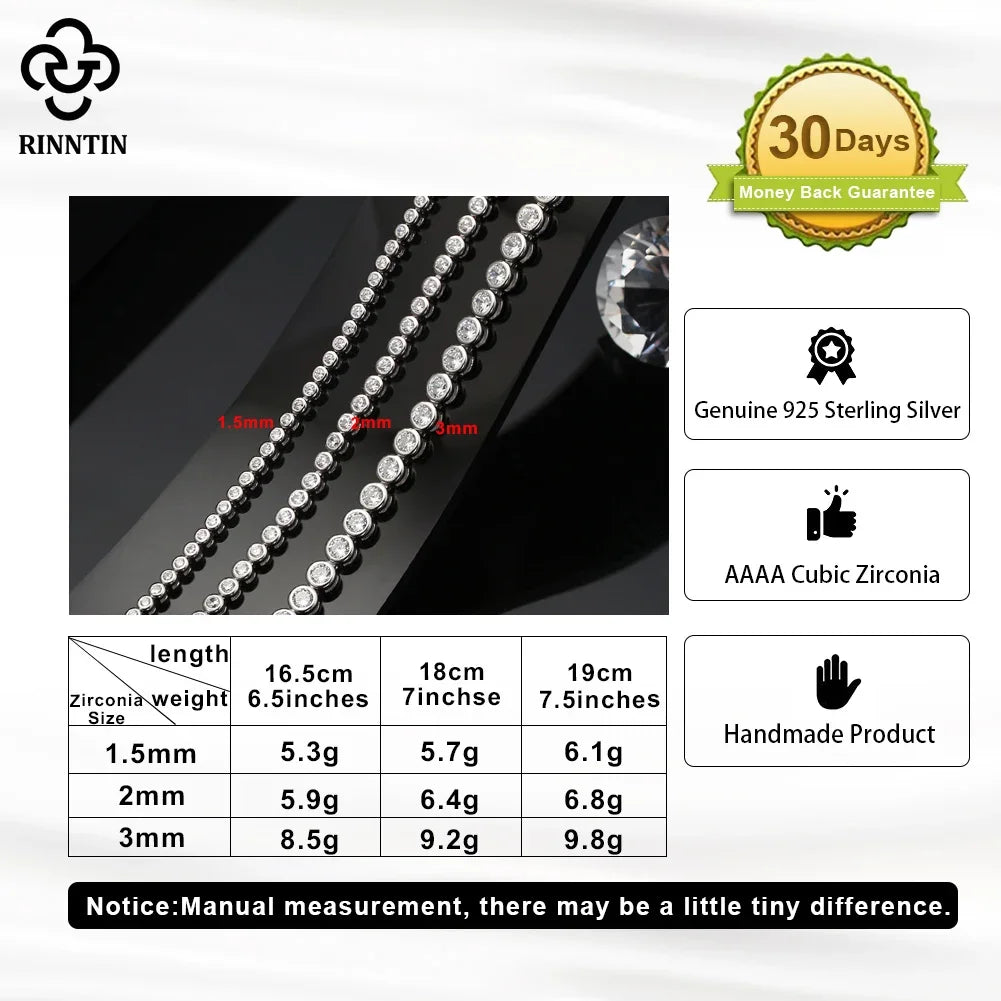 Sterling Zircon Tennis Bracelet