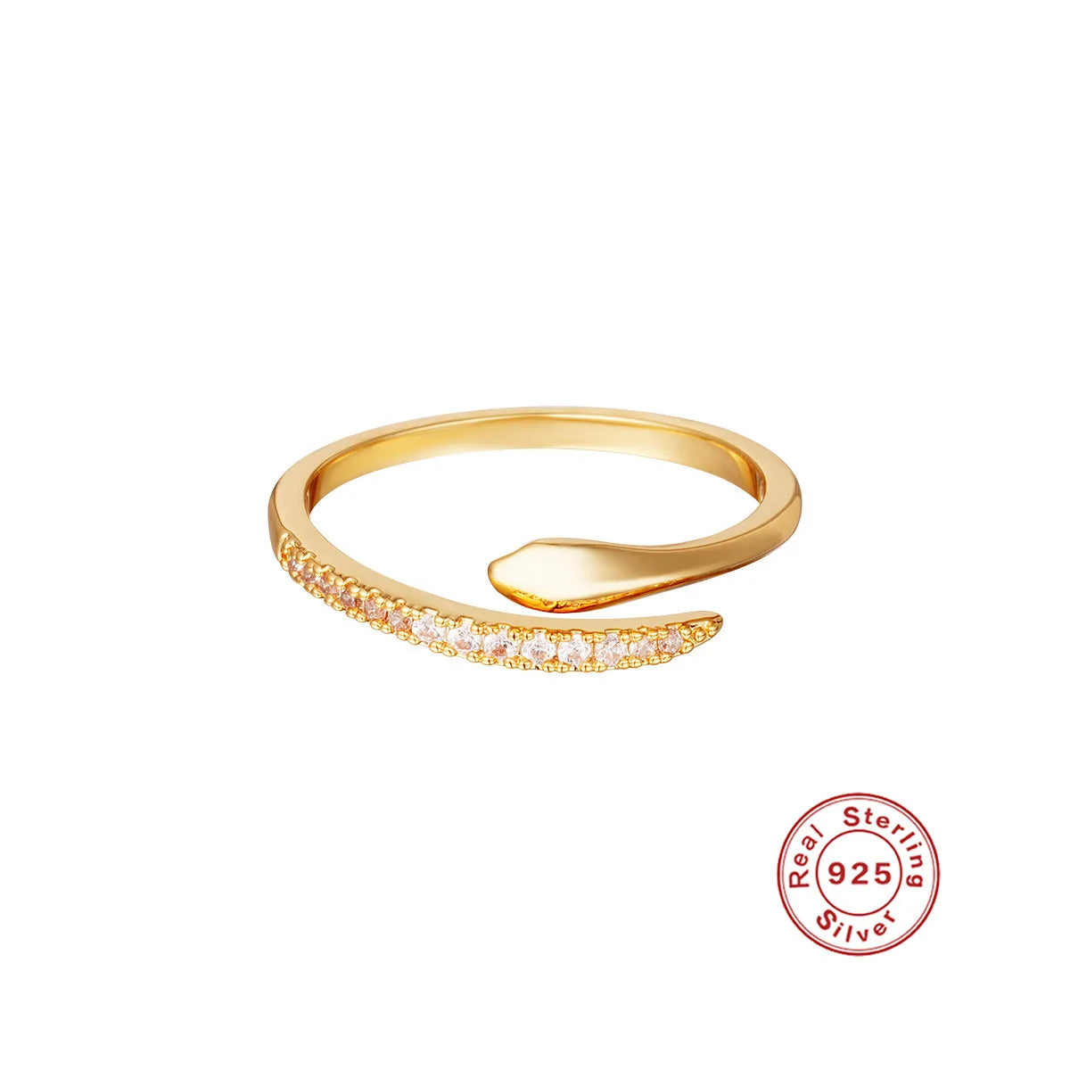 Adjustable Snake Silver Ring