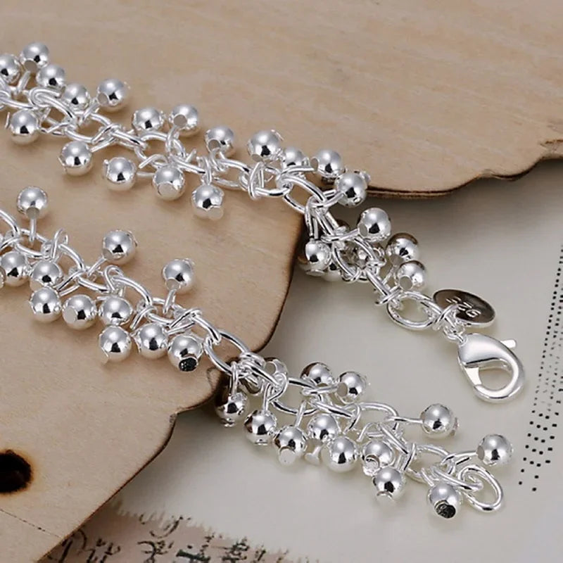 Sterling Grape Chain Bracelet