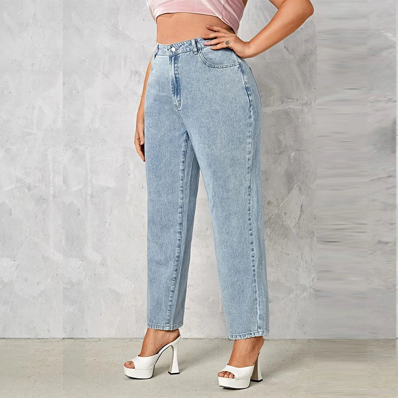 Stretch Straight Denim Jeans