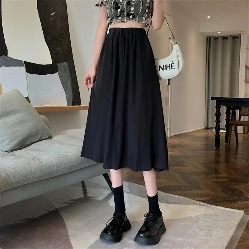 Floral Drawstring Midi Skirt