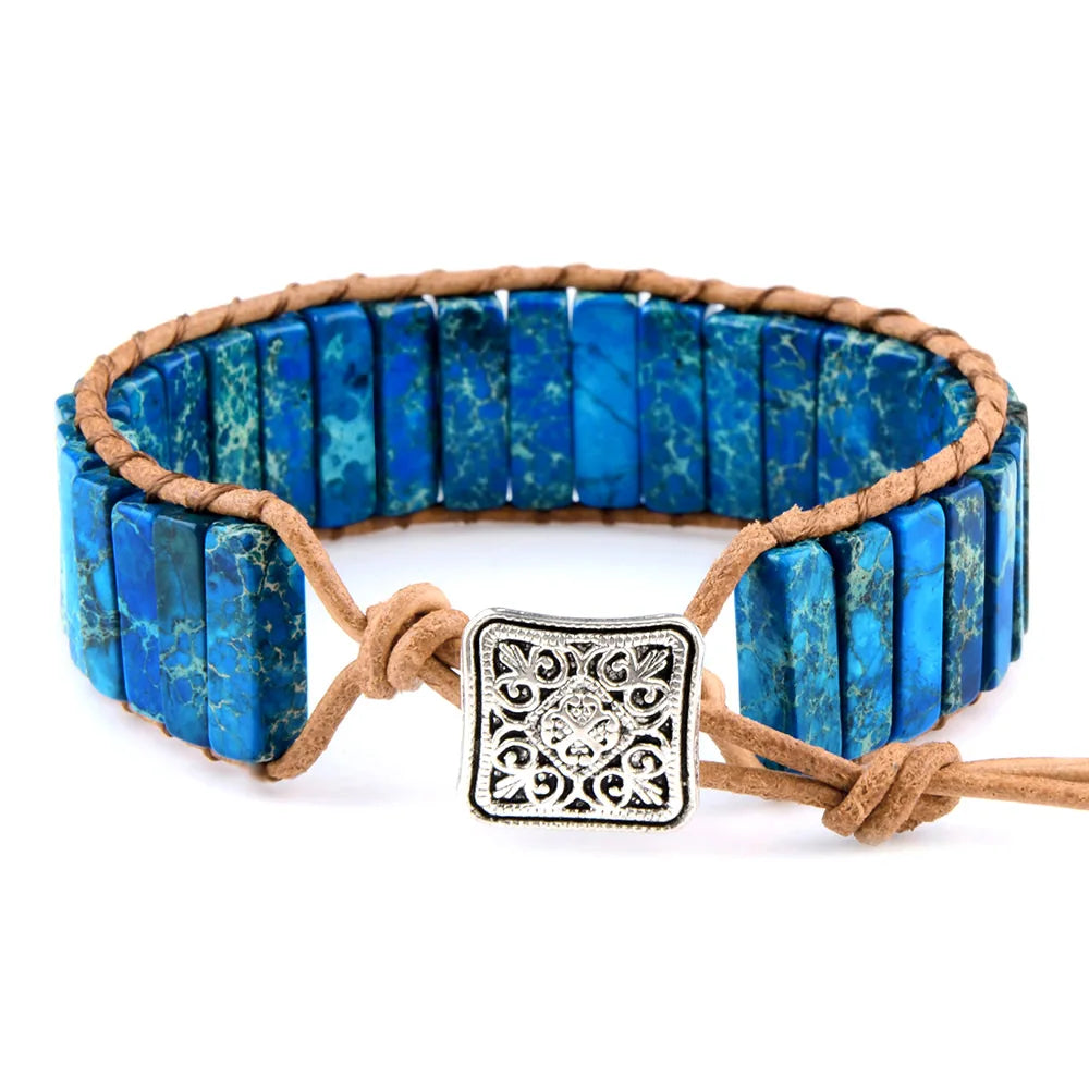 Natural Stone Wrap Bracelet