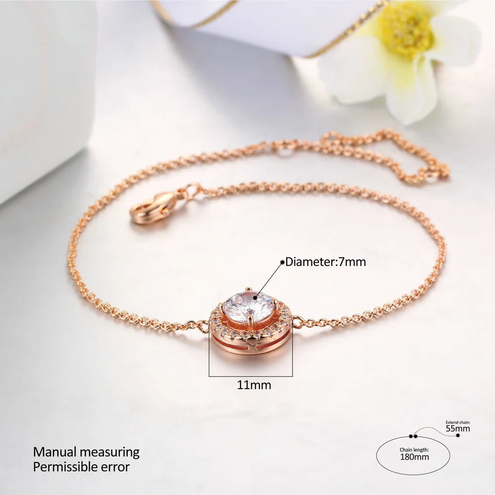 Zirconia Rose Gold Bracelet