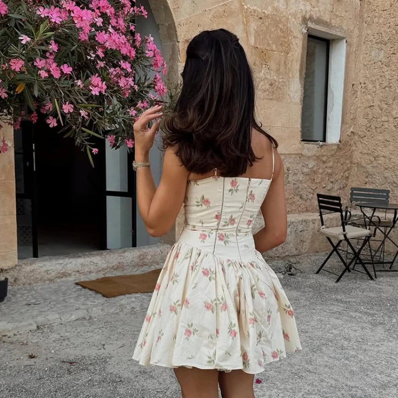 Floral Square Mini Dress