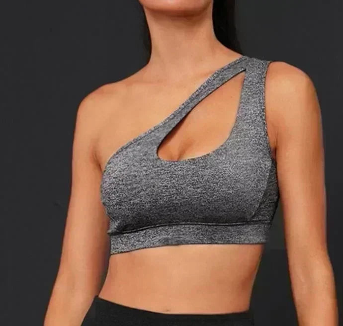 One Shoulder Yoga Bra