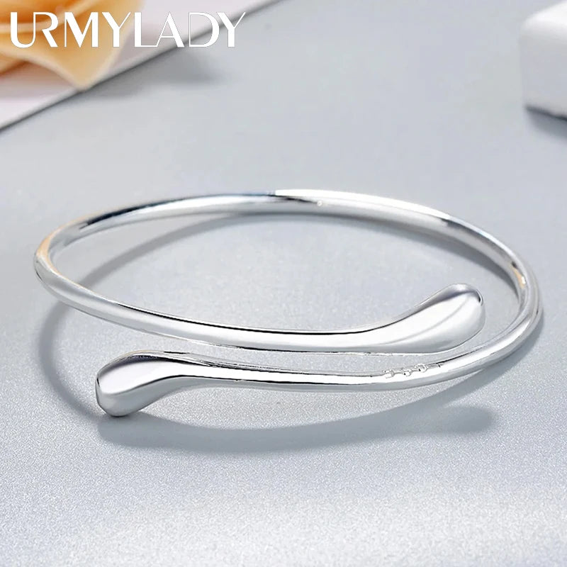 Silver Waterdrop Cuff Bracelet