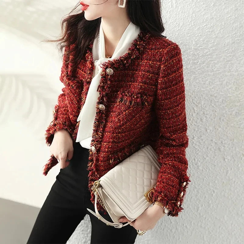 Red Tweed Short Coat