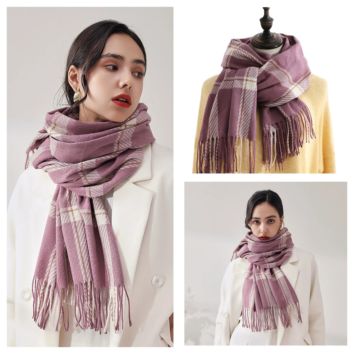 Classic Plaid Blanket Scarf