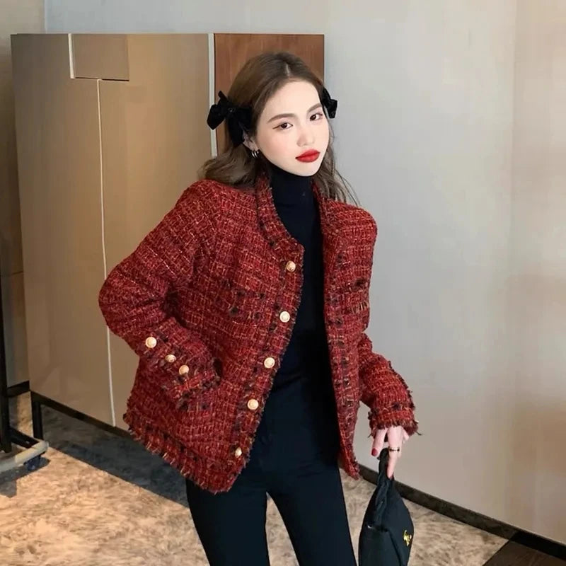 Red Tweed Short Coat
