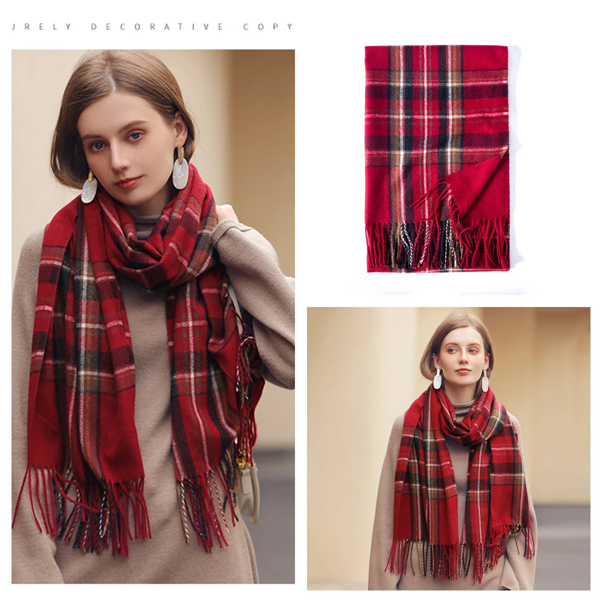 Classic Plaid Blanket Scarf
