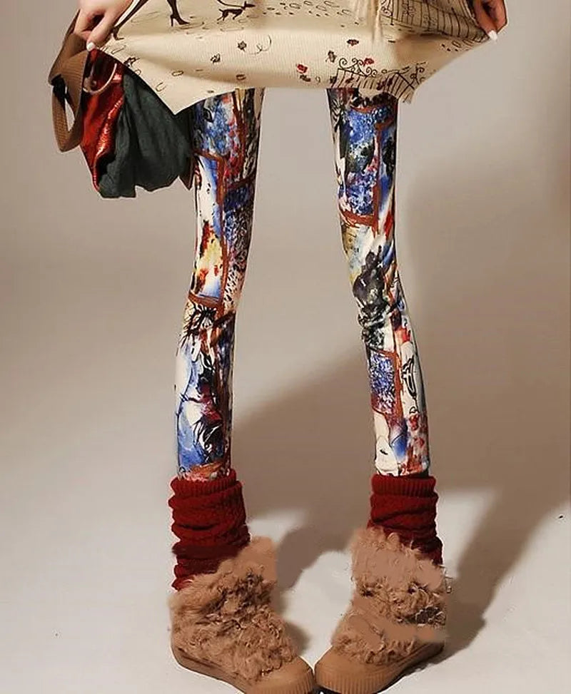 Colorful Patterned Fashion Leggings