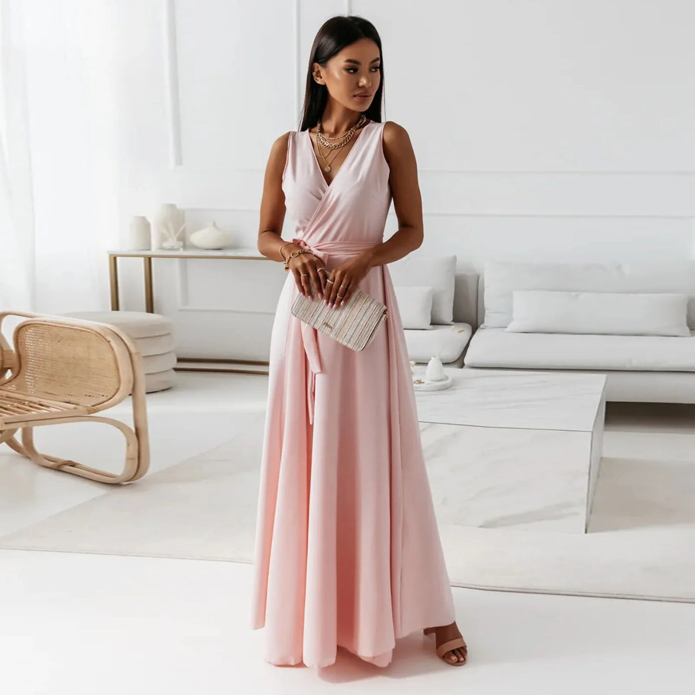 V Neck Lace Dress