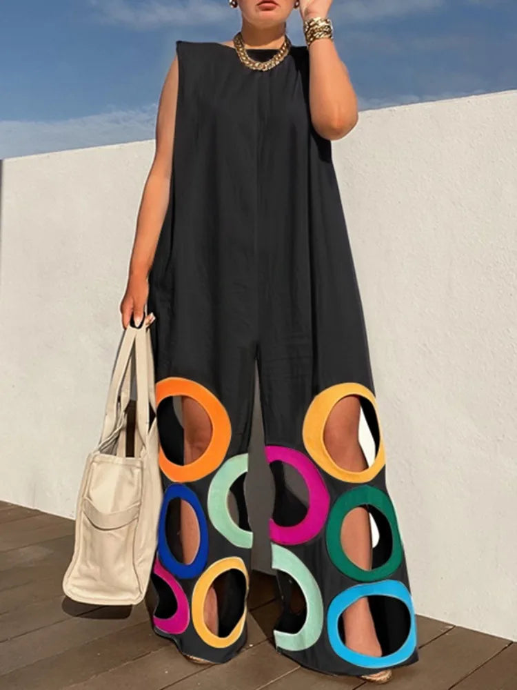 Rainbow Wide Leg Jumpsuit