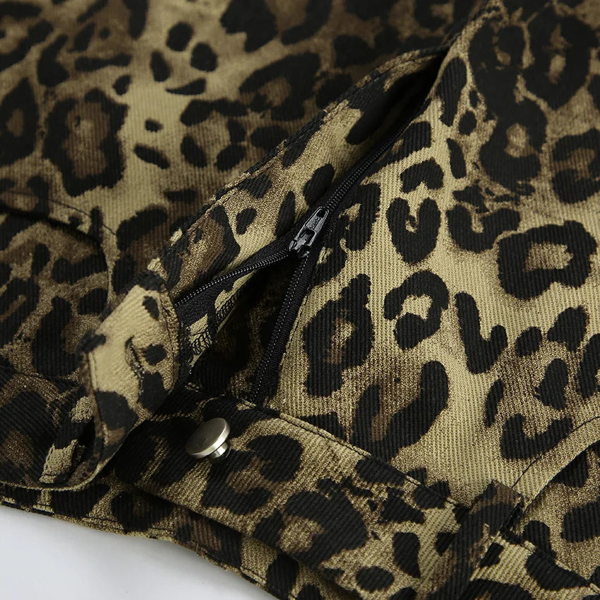 Leopard Y2K Pocket Shorts
