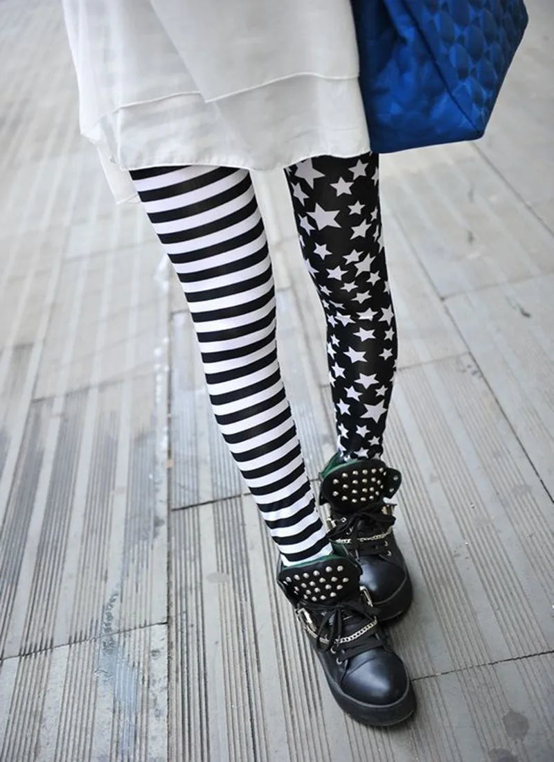 Colorful Patterned Fashion Leggings