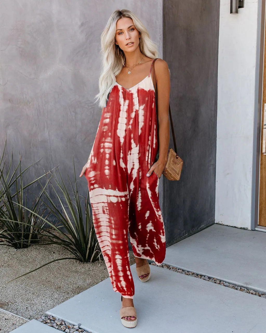 Suspender Wide Leg Jumpsuit