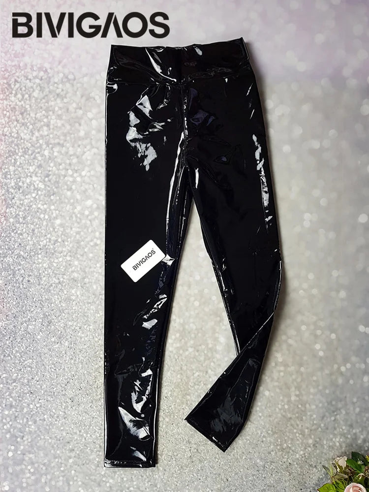 Mirror PU Leather Leggings